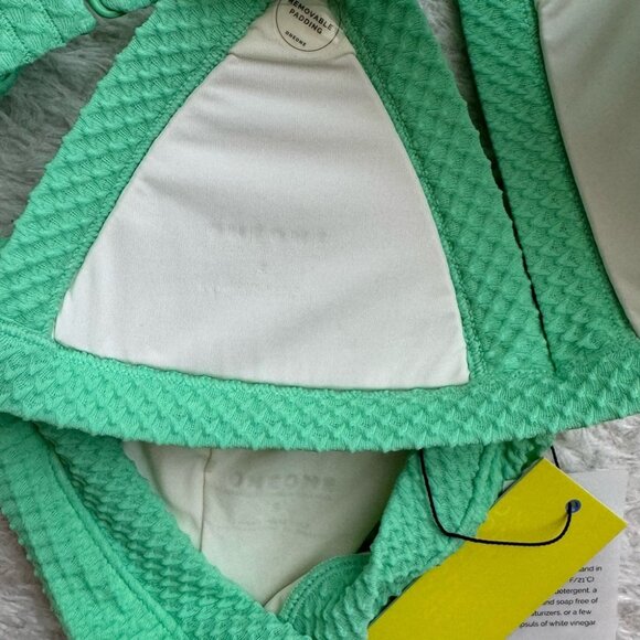 NWT OneOne Swimwear Bikini SET Green Jade Kameron Jesse Small Cheeky Mint New - Picture 3 of 7